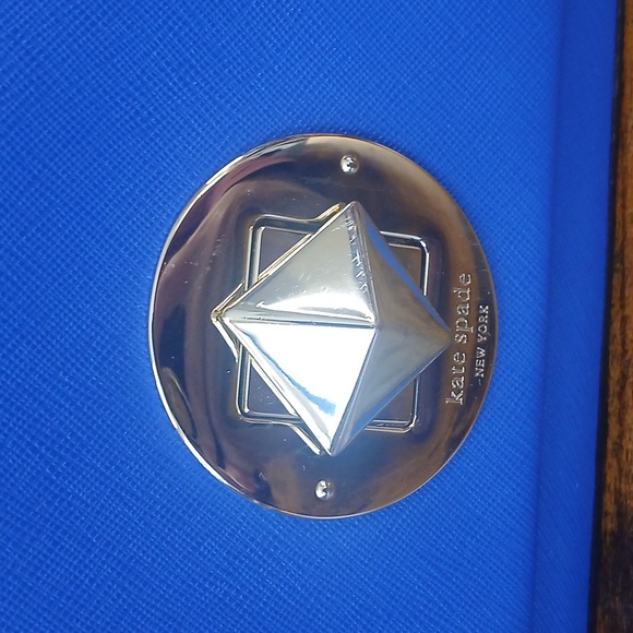 Kate Spade Royal Blue Clutch with Gold Accent - Picture 4 of 12